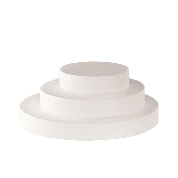 Round Cake Dummie Polystyrene 25x5cm