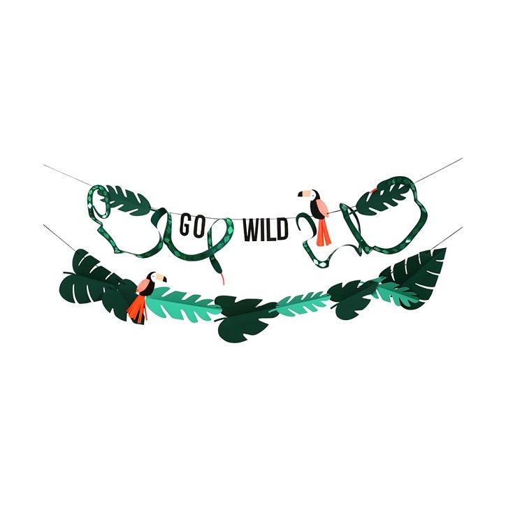 171604 Meri Meri Go Wild Jungle Bunting, 2x3 Meter