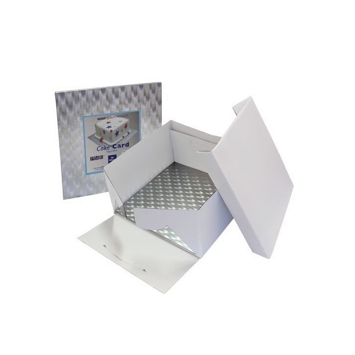 PME Cakebox white and 3mm Square Cake Board BCS874