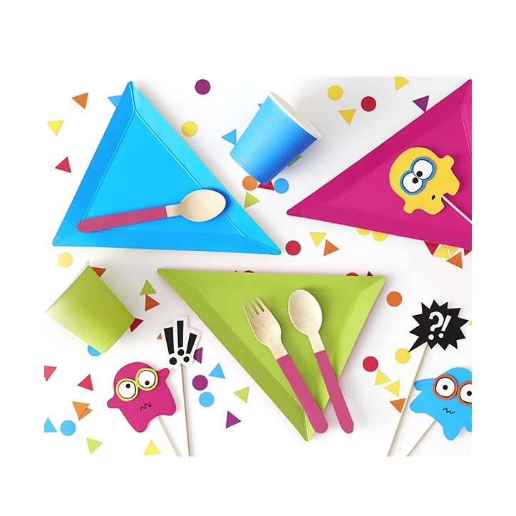 Bright Triangle Party Plates