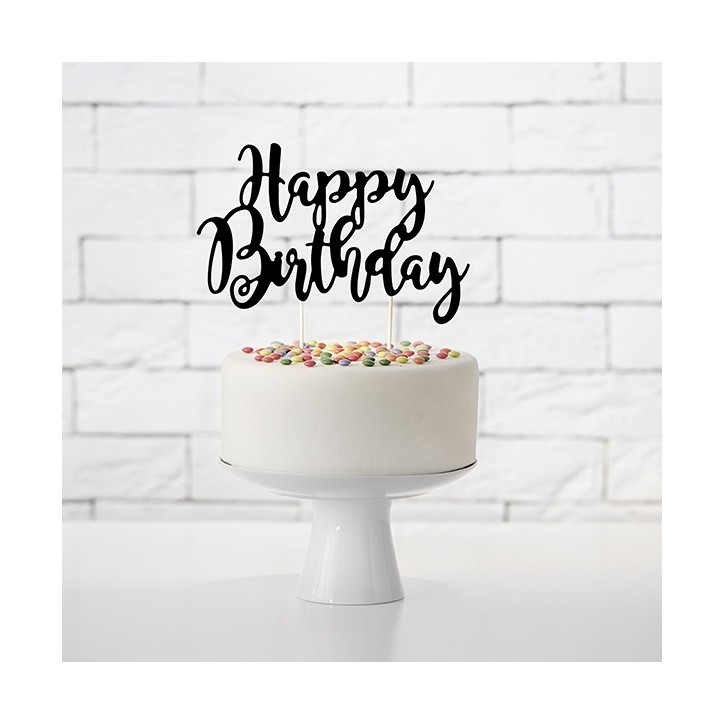 Cardstock Caketopper Happy Birthday