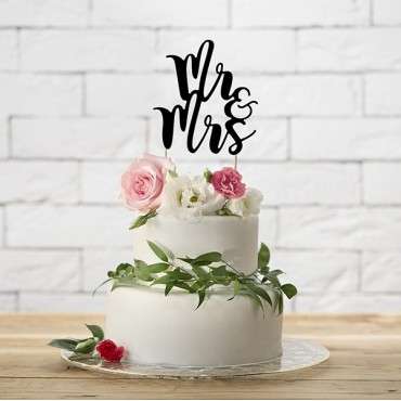 Cake topper Mr&Mrs, 25.5cm