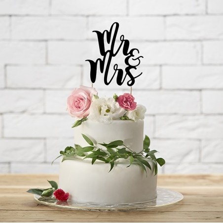 Cake topper Mr&Mrs, 25.5cm