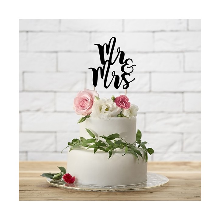 Cake topper Mr&Mrs, 25.5cm