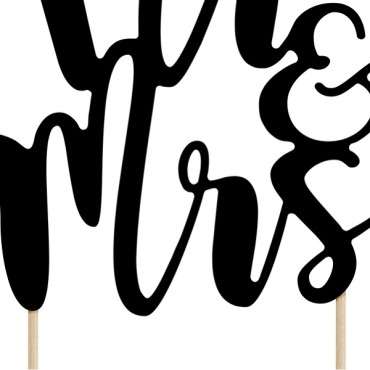 Cake topper Mr&Mrs, 25.5cm