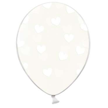 30cm White Heart Balloons