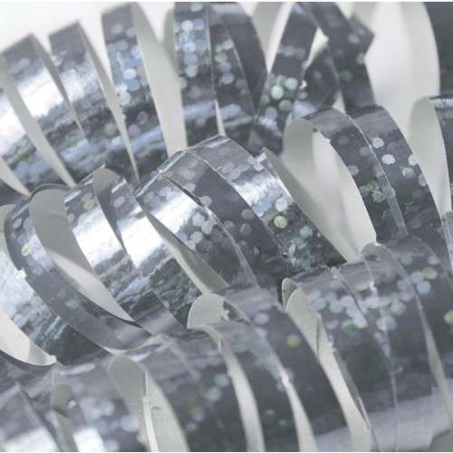 PartyDeco Luftschlange Holographic Silver, 3.8m