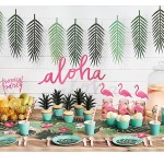 PartyDeco Aloha Flamingos Topper Picks, 6 Stück