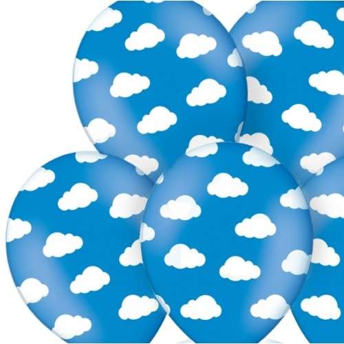 PartyDeco Little Plane Balloons Clouds, 6 pcs