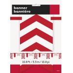 Unique Party Red Polka Dot & Chevron Banner Girlande, 3.3 Meter