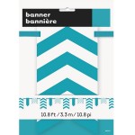 Unique Party Teal Polka Dot & Chevron Banner Girlande, 3.3 Meter