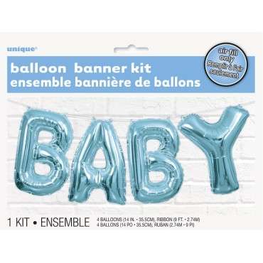 Blue Baby Balloon Banner