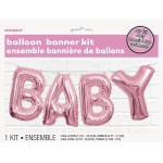 Unique Party BABY Folienballon-Banner Rosa