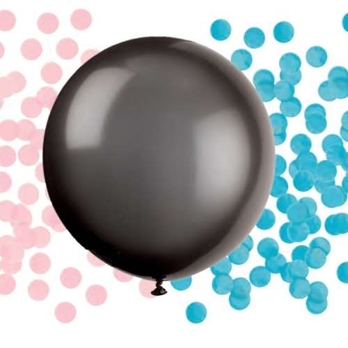 Unique Party 60cm Gender Reveal Confetti Balloon