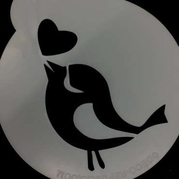 Kronen Stencil & Lovebird Schablone