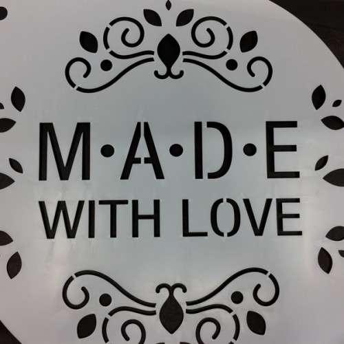 Made with Love Stencil, 26cm