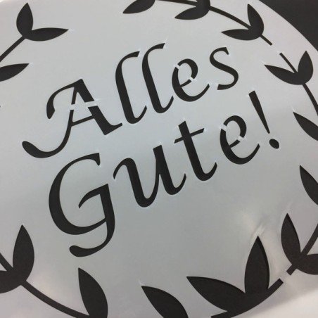 Alles Gute Stencil, 26cm