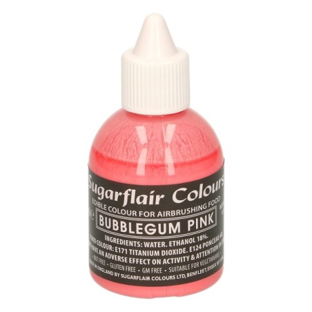 Sugarflair Bubblegum Airbrush flüssige Lebensmittelfarbe 60ml Kaugummirosa