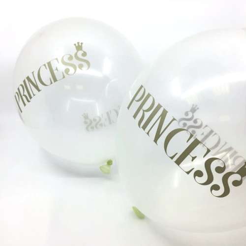 PartyDeco Crystal Clear Balloons Princess, 6 pcs