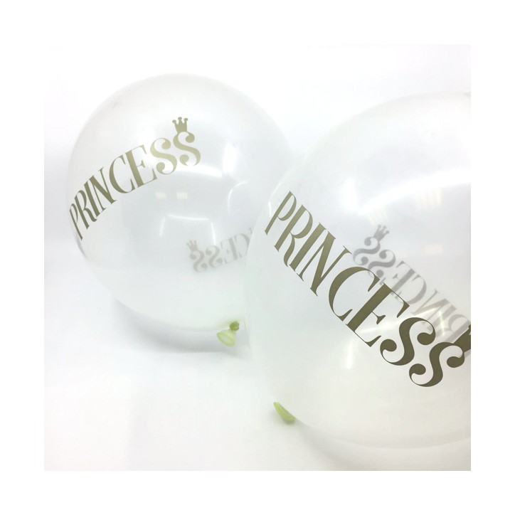 30cm Clear Princess Balloons 6 pcs