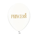 PartyDeco Crystal Clear Balloons Princess, 6 pcs