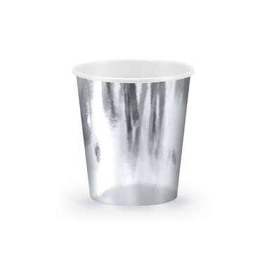 Silber Metallic Partybecher KPP11-018