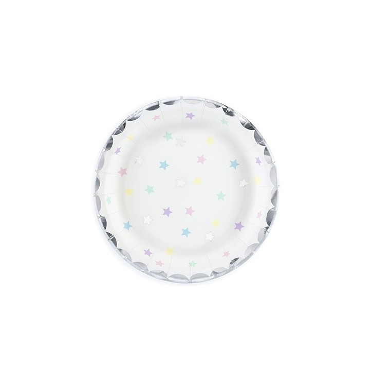 Pastel Stars Paper Plates