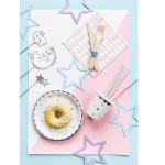 PartyDeco Magical Unicorn Stars Cake Plates, 6 pcs