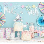 PartyDeco Magical Unicorn Stars Kuchenteller, 6 Stück