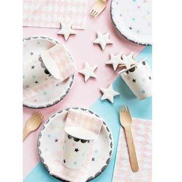 Pastel Stars Paper Plates