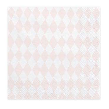 Light Pink Diamond Paper Napkins