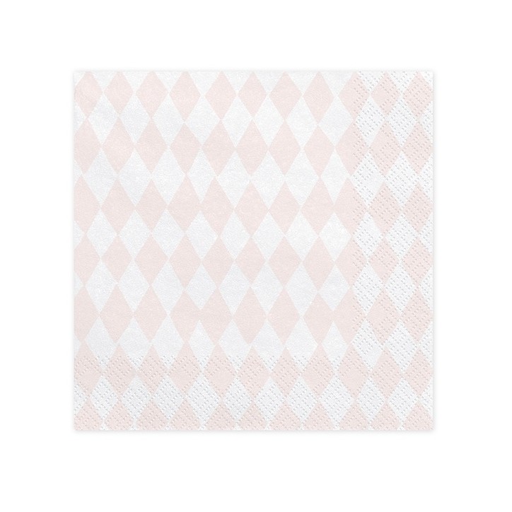 Light Pink Diamond Paper Napkins