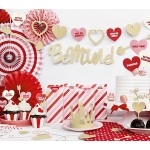 PartyDeco Sweet Love Treat Bags with Sticker, 6 pcs