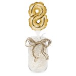 Anniversary House Mini Gold Foil Balloon Number 8 Cake Topper