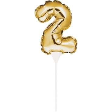 TWO Gold Number Cake Topper