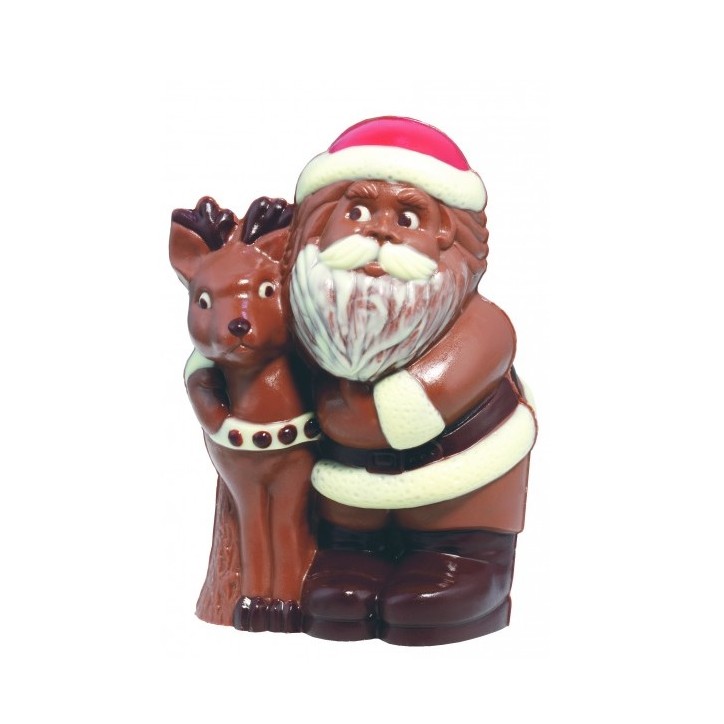 Schokoladenform Santa mit Rentier