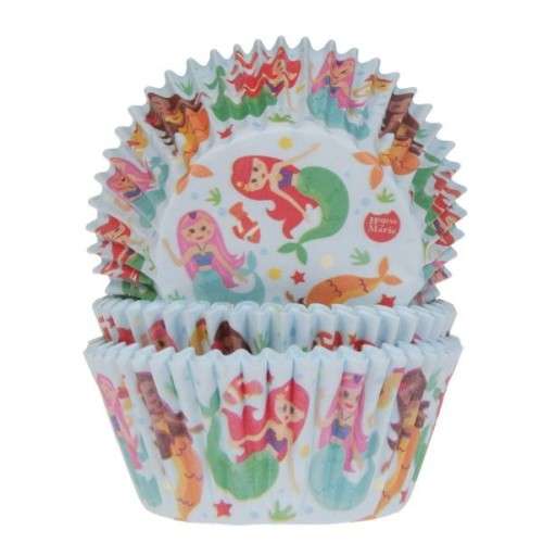 House of Marie Cupcake Förmchen Mermaid, 50 Stück