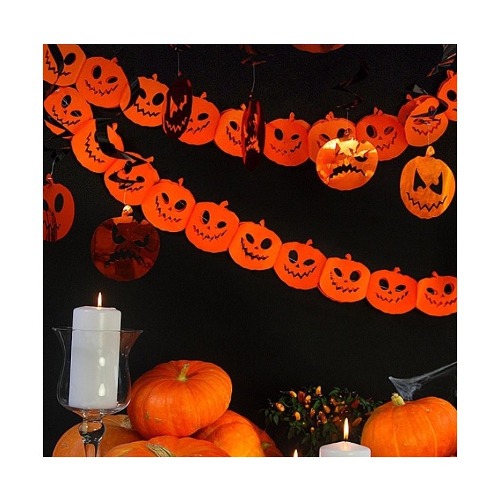 Jack-o'-lantern garland GRB12