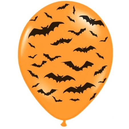 Orange Fledermaus Luftballons Halloween