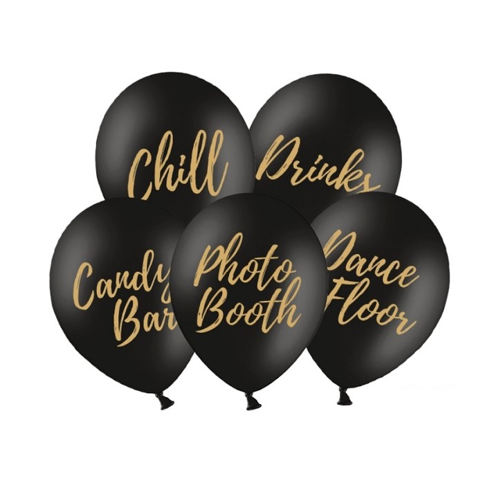 Ballonwegweiser Candy Bar - Chill - Dance Floor - Drinks - Photo Booth