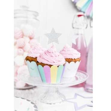 PartyDeco Magical Unicorn Cupcake Wrapper, 6 Stück