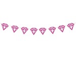 PartyDeco Diamanten Party Banner, 1m