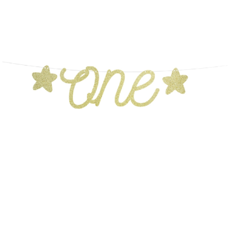 1st Birthday Banner ONE Gold