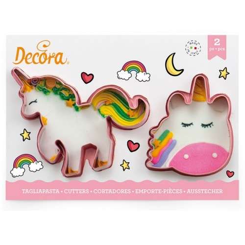 Decora Magic Einhorn Plätzchenausstecherset, 2 Stück