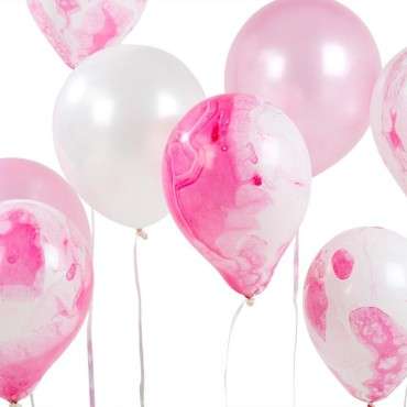 Rosa Luftballons Marble Mix