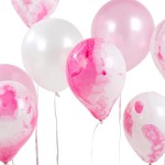 Talking Tables Pink Marble Mix Balloons, 12 pcs