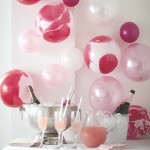 Talking Tables Pink Marble Mix Balloons, 12 pcs