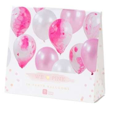 Rosa Luftballons Marble Mix