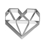 Birkmann Diamond Heart Cookie Cutter, 6.5cm