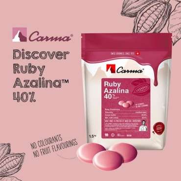 Ruby Rubina Kuvertüre - Ruby Azalina Rosa Schokolade